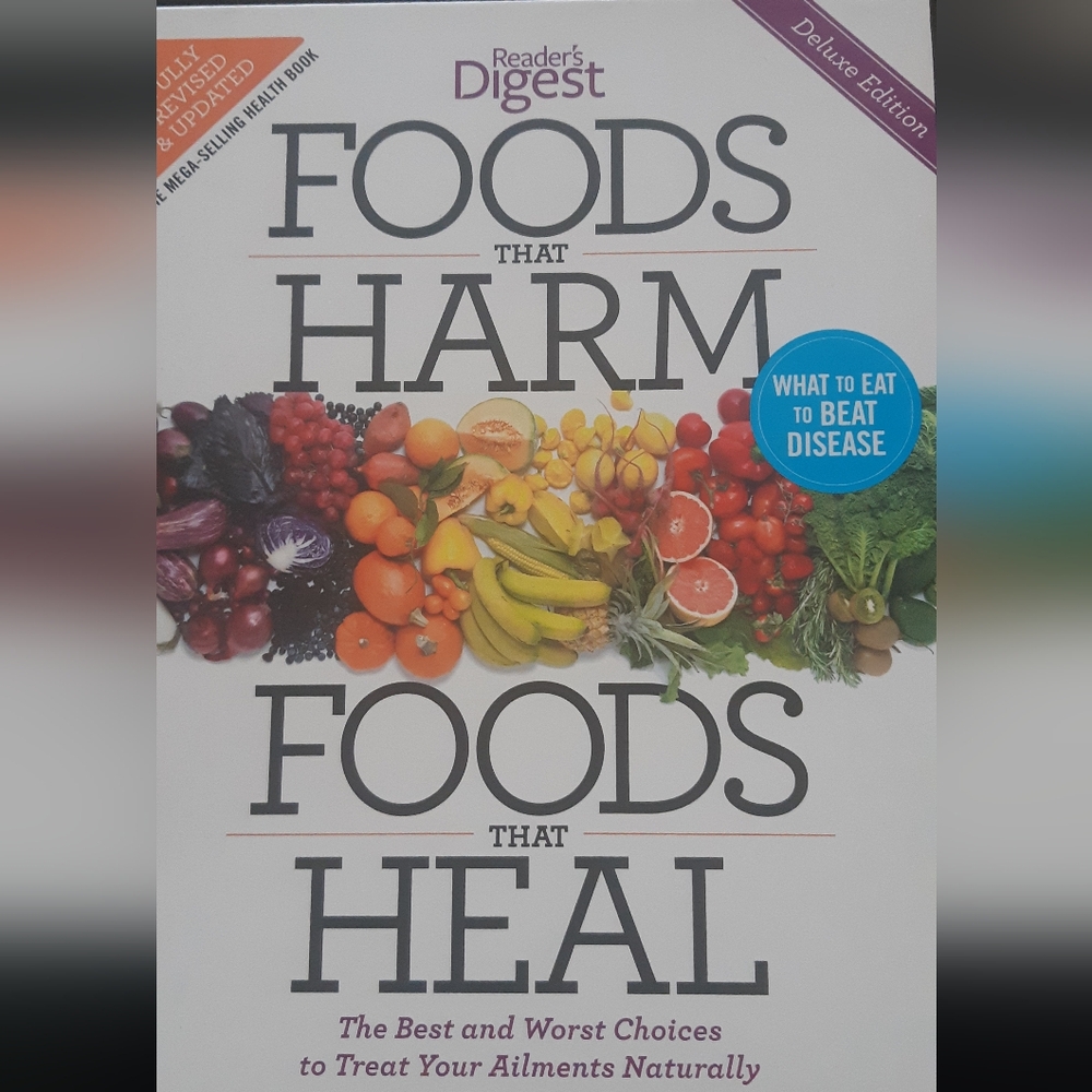 Reader's Digest Foods That Harm Foods That Heal Book. Hard Cover In New Like.